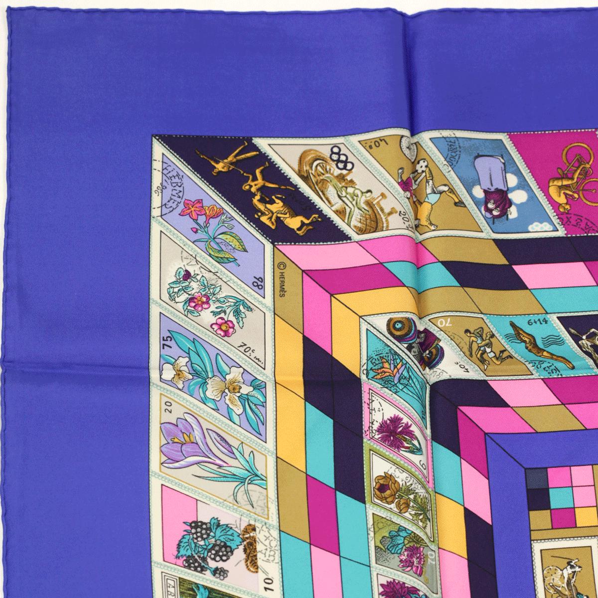 Hermes Scarf "Correspondance" by Caty Latham 90cm Silk | Carre Foulard