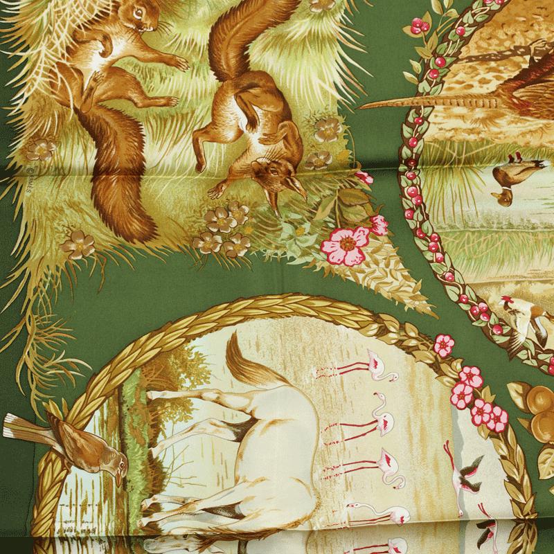 Hermes Scarf "Les Quatre Saisons" by Robert Dallet 90cm Silk | Carre Foulard