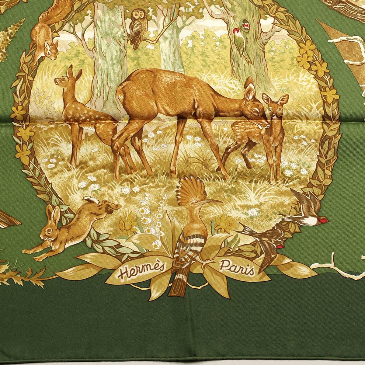 Hermes Scarf "Les Quatre Saisons" by Robert Dallet 90cm Silk | Carre Foulard