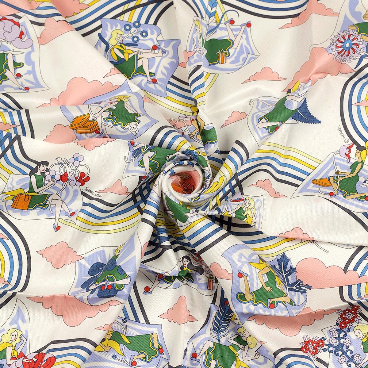 Hermes Scarf "Carres Volants" by Pierre Marie 70cm Silk | Carre Foulard