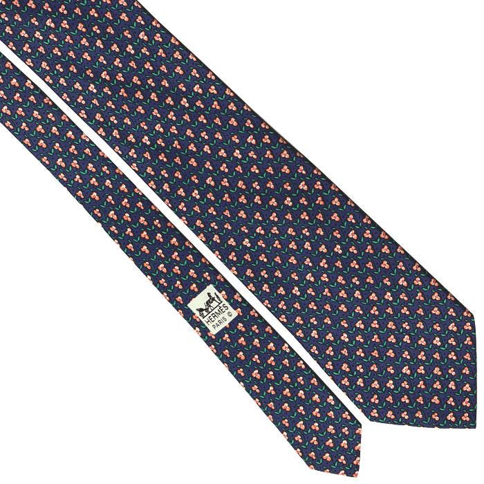 Hermes Men's Silk Tie Floral Pattern 7845 – Exquisite Artichoke