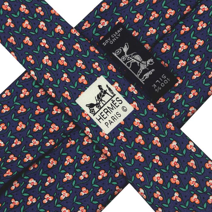 Hermes Men's Silk Tie Floral Pattern 7845 | Necktie Cravate