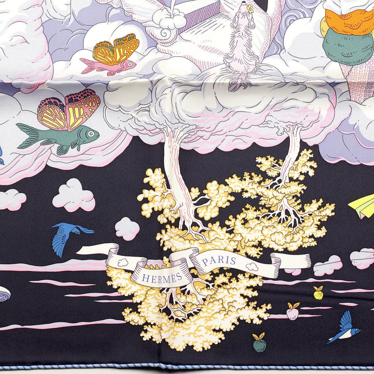 Hermes Scarf "Sur Mon Nuage" by Dimitri Rybaltchenko 90cm Silk | Foulard Carre