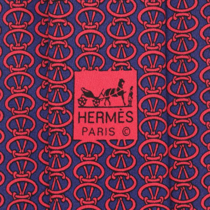 Hermes Men's Silk Tie Geometric Pattern 7874 | Necktie Cravate