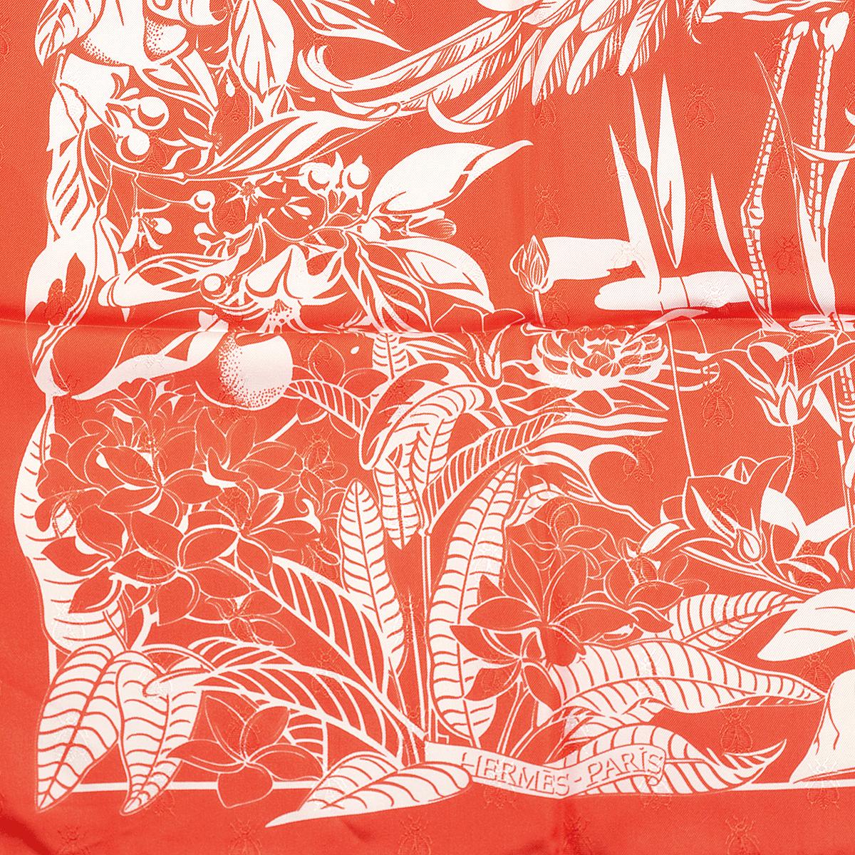 Hermes Scarf "Flamingo Party Tattoo" by Laurence Bourthoumieux 90cm Silk Jacquard | Carre Foulard