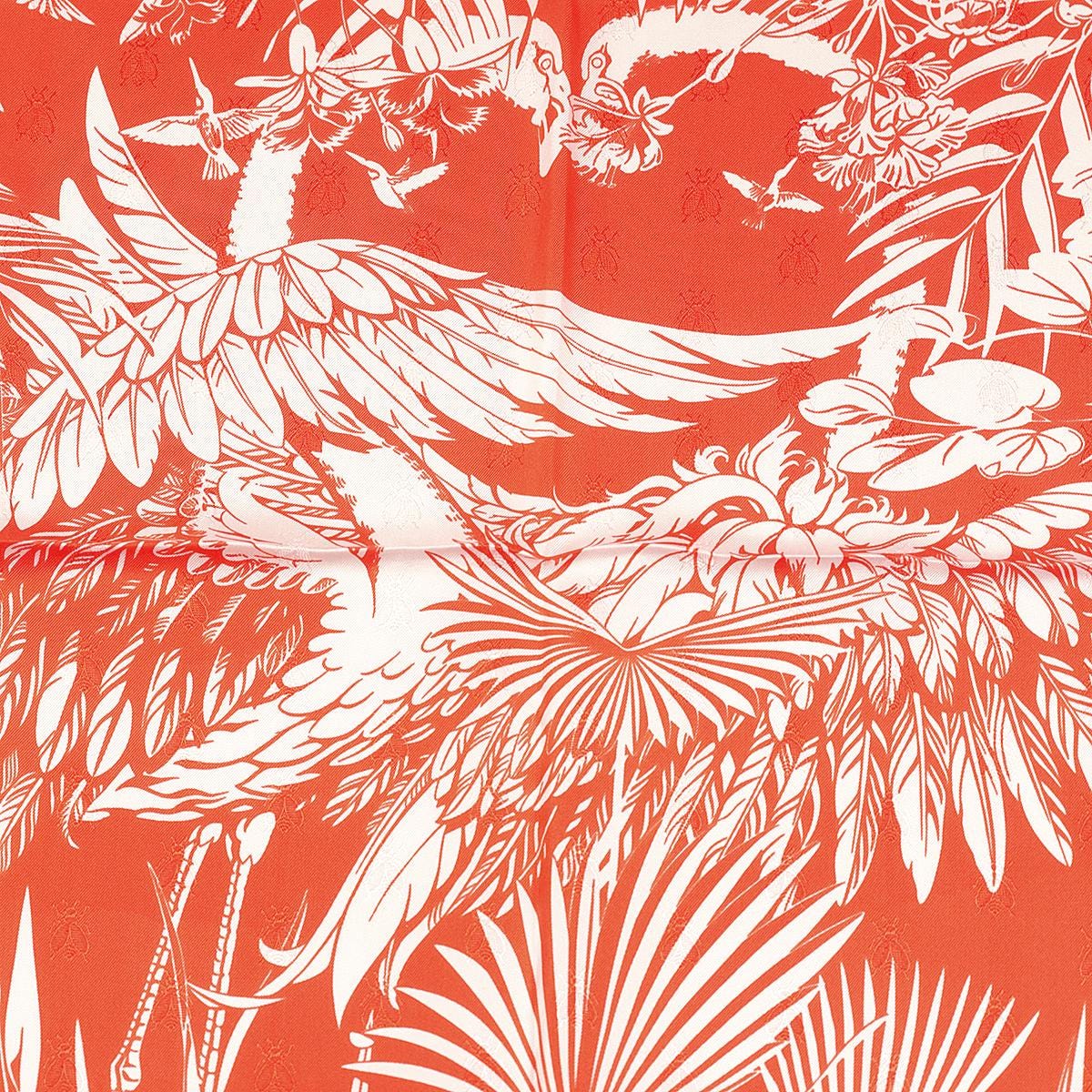 Hermes Scarf "Flamingo Party Tattoo" by Laurence Bourthoumieux 90cm Silk Jacquard | Carre Foulard