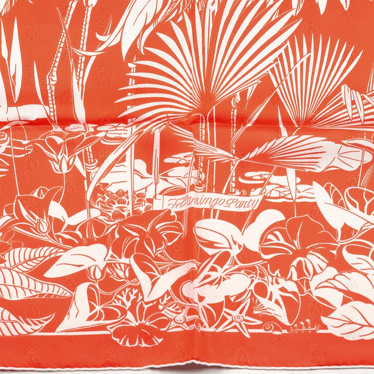 Hermes Scarf "Flamingo Party Tattoo" by Laurence Bourthoumieux 90cm Silk Jacquard | Carre Foulard