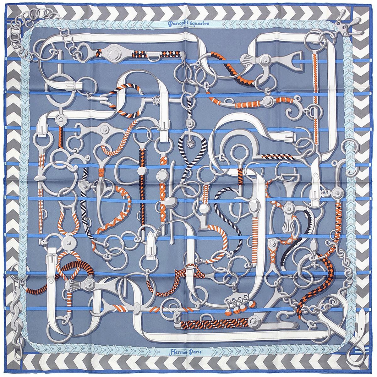 Hermes Scarf "Panoplie Equestre" by Virginie Jamin 90cm Silk | Foulard Carre