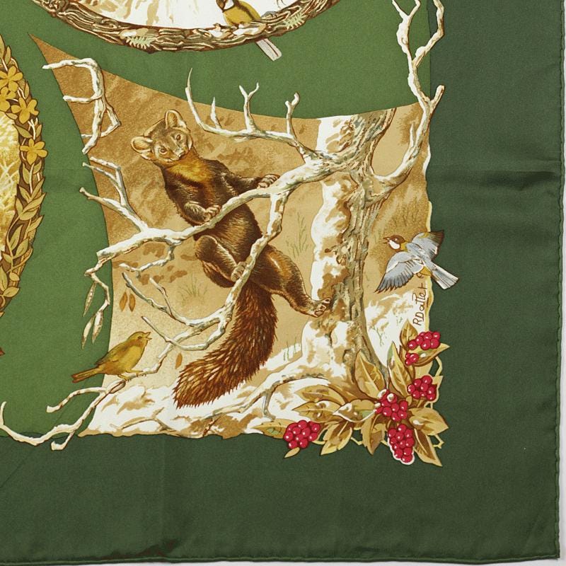 Hermes Scarf "Les Quatre Saisons" by Robert Dallet 90cm Silk | Carre Foulard