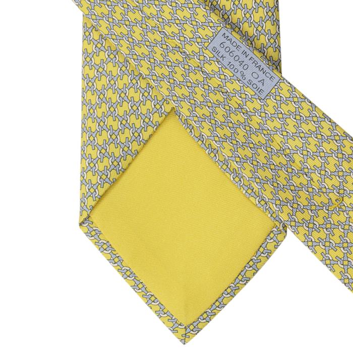 Hermes Men's Silk Tie Modern Geometric Pattern 646040 | Necktie Cravate