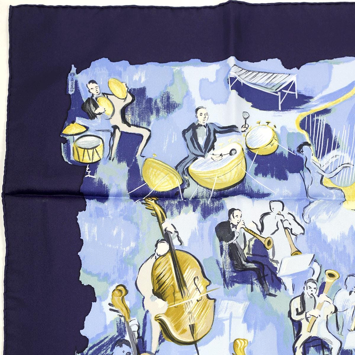 Hermes Scarf "Concerto" by Jean-Louis Clerc 90cm Silk | Carre Foulard