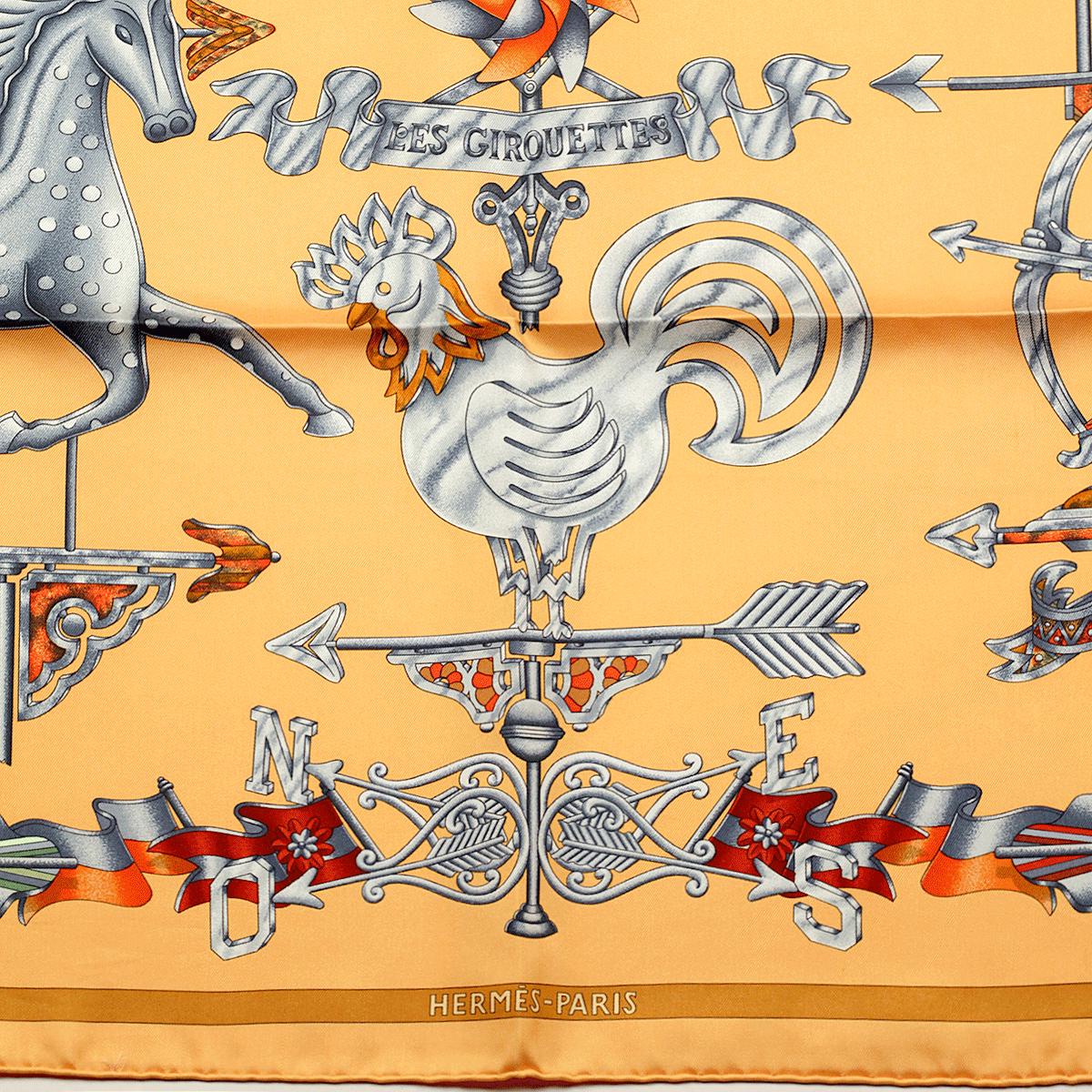 Hermes Scarf "Les Girouettes" by Joachim Metz 90cm Silk | Carre Foulard