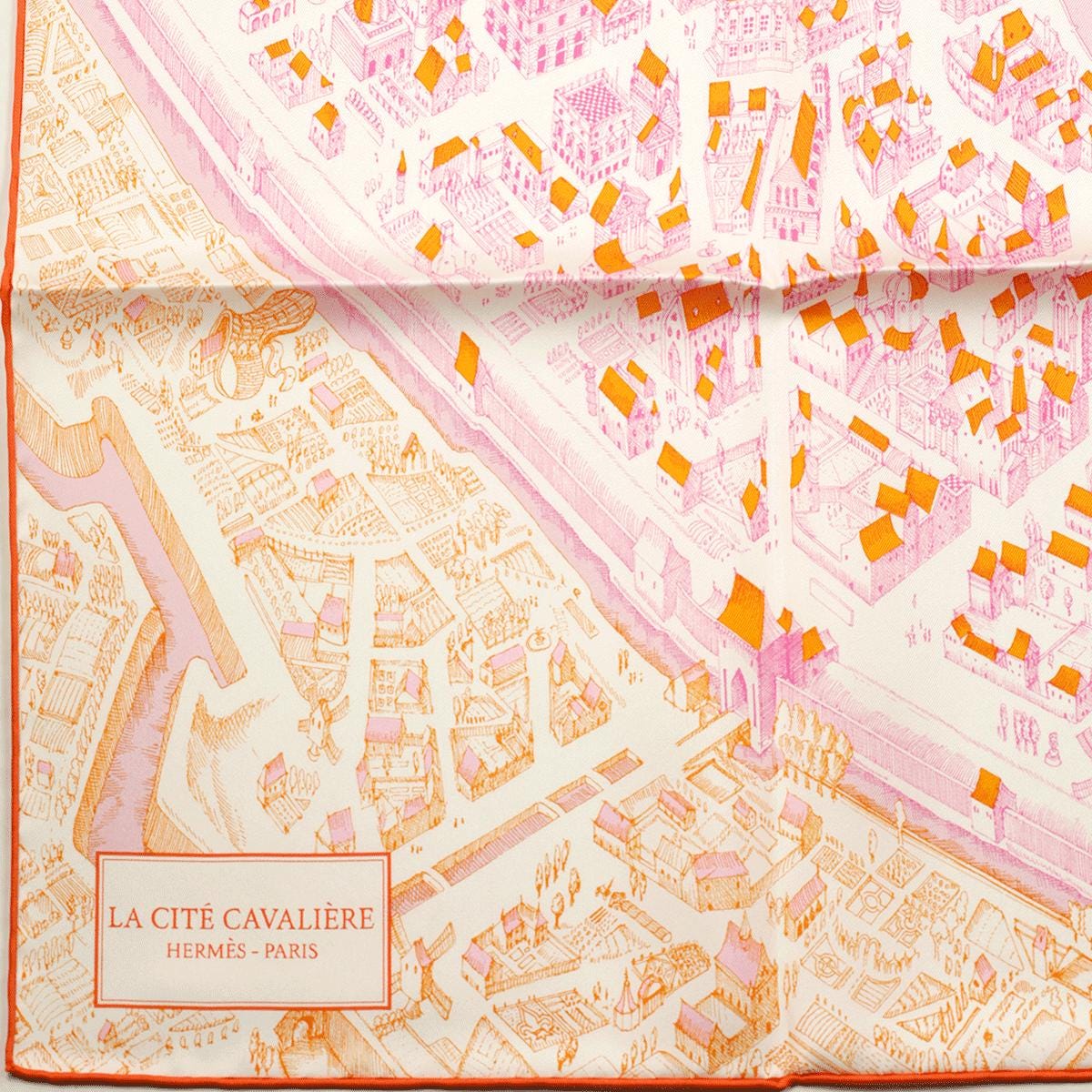 Hermes Scarf "La Cité Cavalière" by Octave Marsal 90cm Silk | Carre Foulard