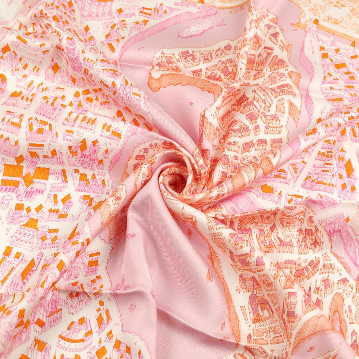 Hermes Scarf "La Cité Cavalière" by Octave Marsal 90cm Silk | Carre Foulard