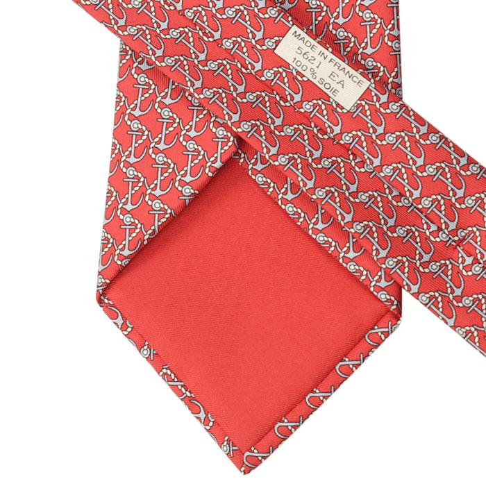 Hermes Men's Silk Tie Anchors Pattern 5621 | Necktie Cravate