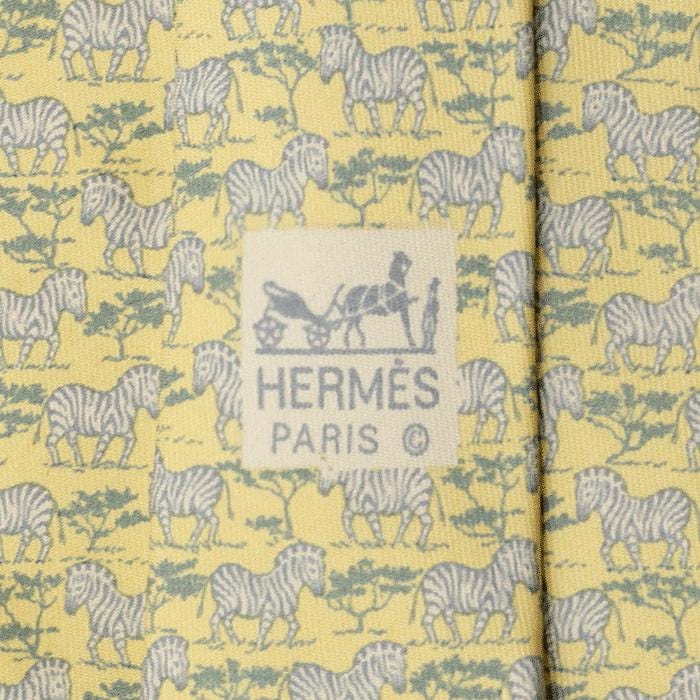 Hermes Men's Silk Tie Zebras Pattern 7110 | Necktie Cravate