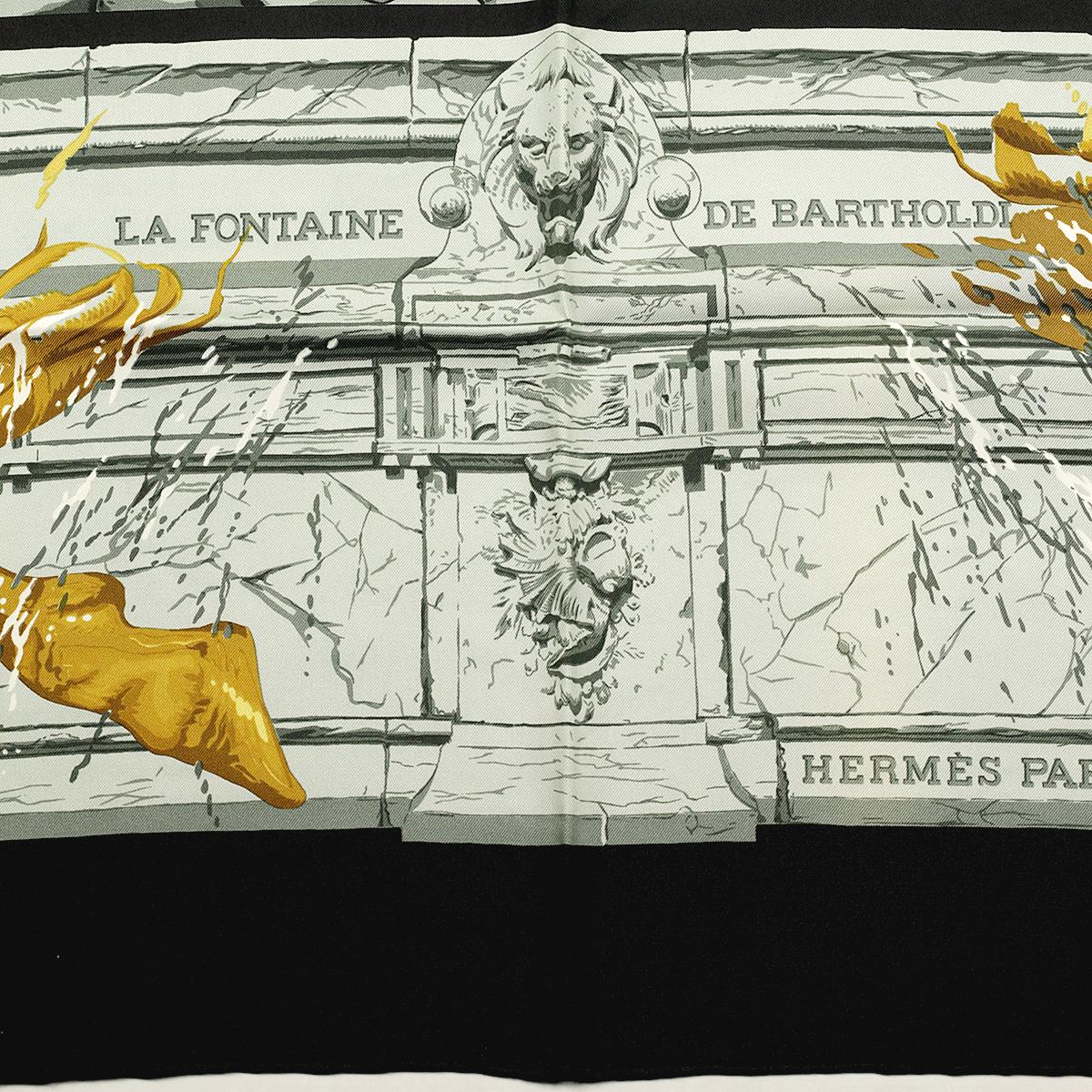 Hermes Scarf "La Fontaine de Bartholdi" by Vladimir Rybaltchenko 90cm Silk | Carre Foulard