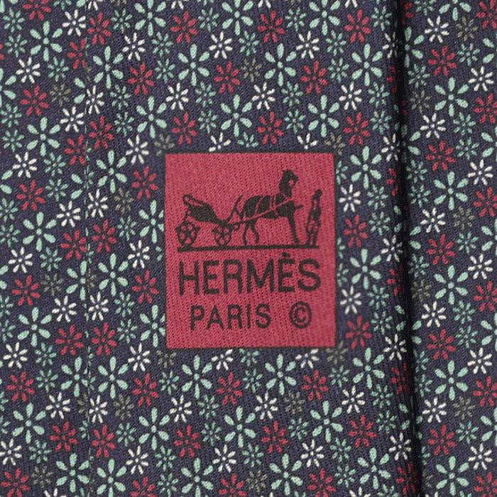 Hermes Men's Silk Tie Floral Pattern 5545 | Necktie Cravate