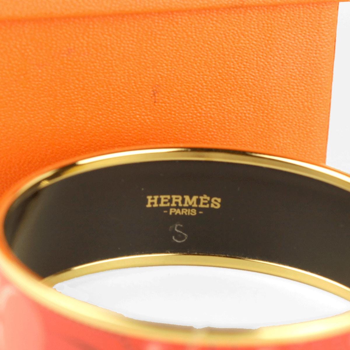 Hermes Bracelet 65 Wide Gold Enamel | Bangle GHW