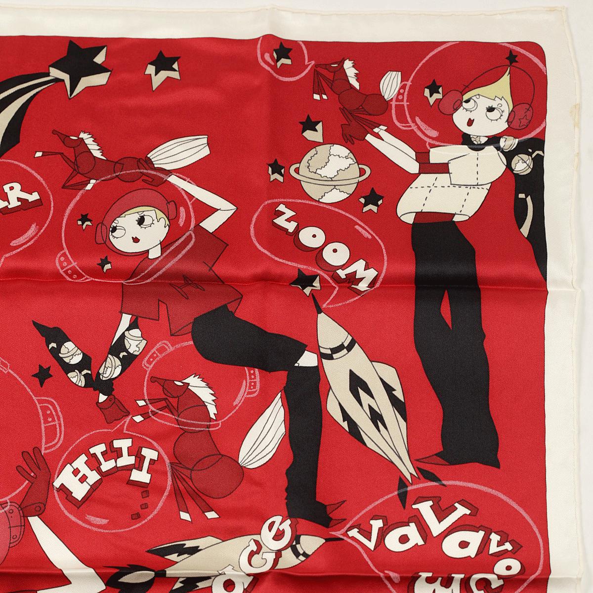 Hermes Scarf "Un Weekend Dans L'Espace" by Saw Keng 70cm Silk