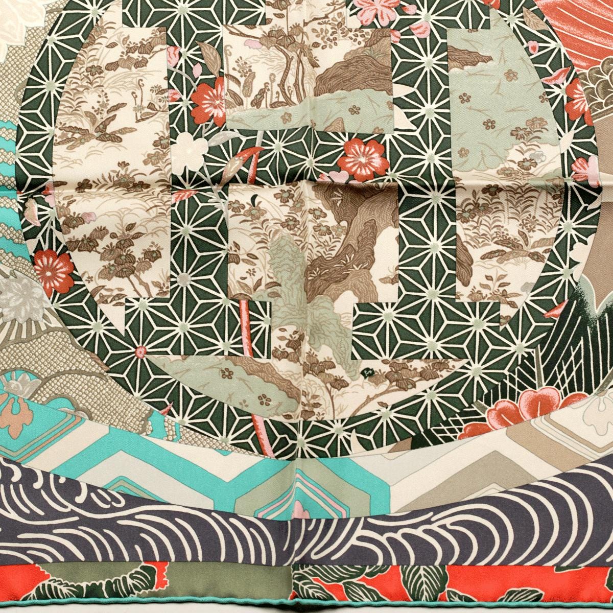 Hermes Scarf "Ex-Libris en Kimonos" by Anamorphee 90cm Silk | Foulard Carre