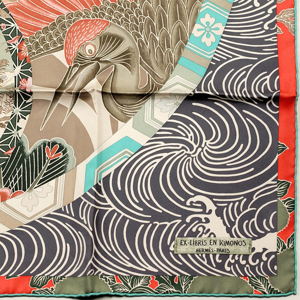 Hermes Scarf "Ex-Libris en Kimonos" by Anamorphee 90cm Silk | Foulard Carre