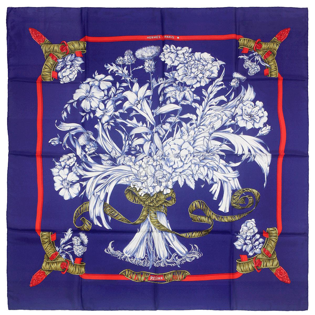 Hermes Scarf "Regina" by Leila Menchari 90cm Silk | Carre Foulard