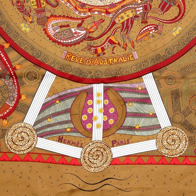 Hermes Scarf "Reve d'Australie" by Zoe Pauwels 90cm Silk | Carre Foulard