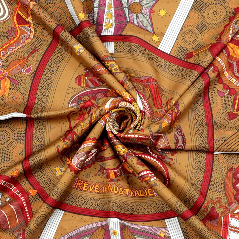 Hermes Scarf "Reve d'Australie" by Zoe Pauwels 90cm Silk | Carre Foulard