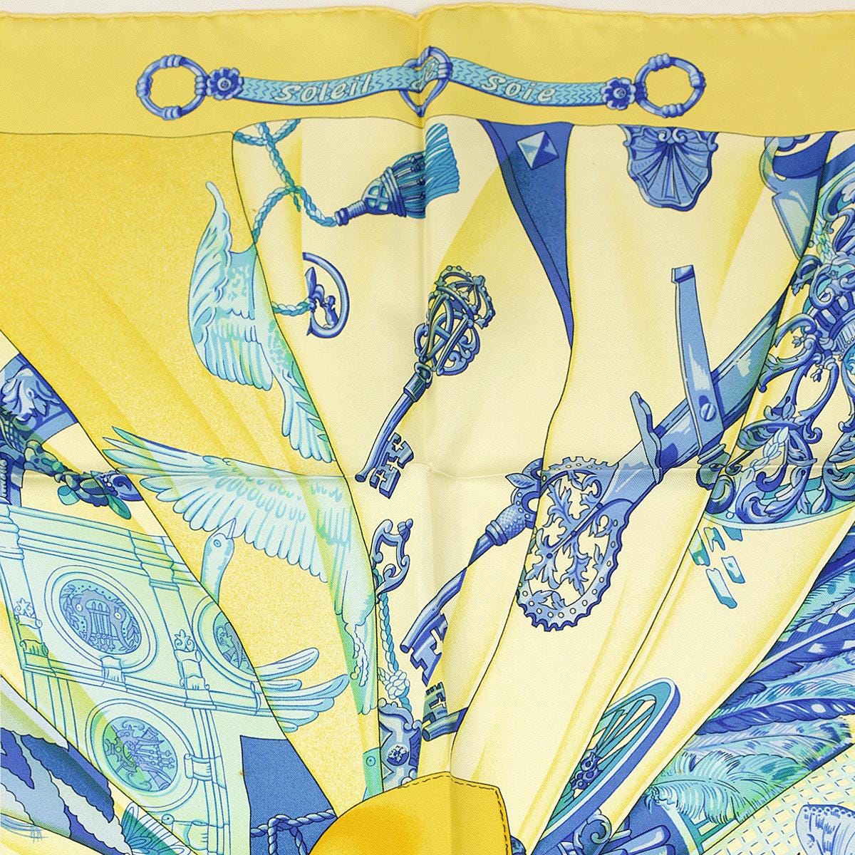 Hermes Scarf "Soleil de Soie" by Caty Latham 90cm Silk | Carre Foulard