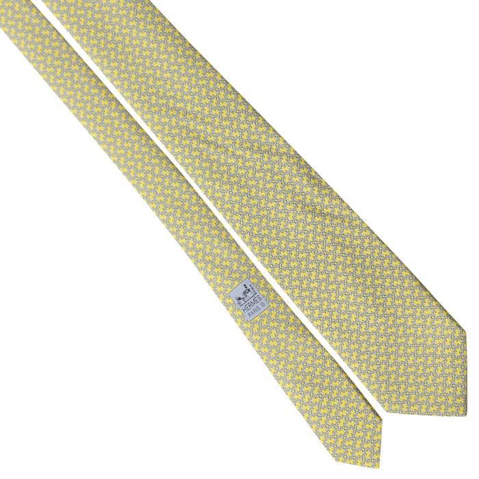 Hermes Men's Silk Tie Modern Geometric Pattern 646040 | Necktie Cravate