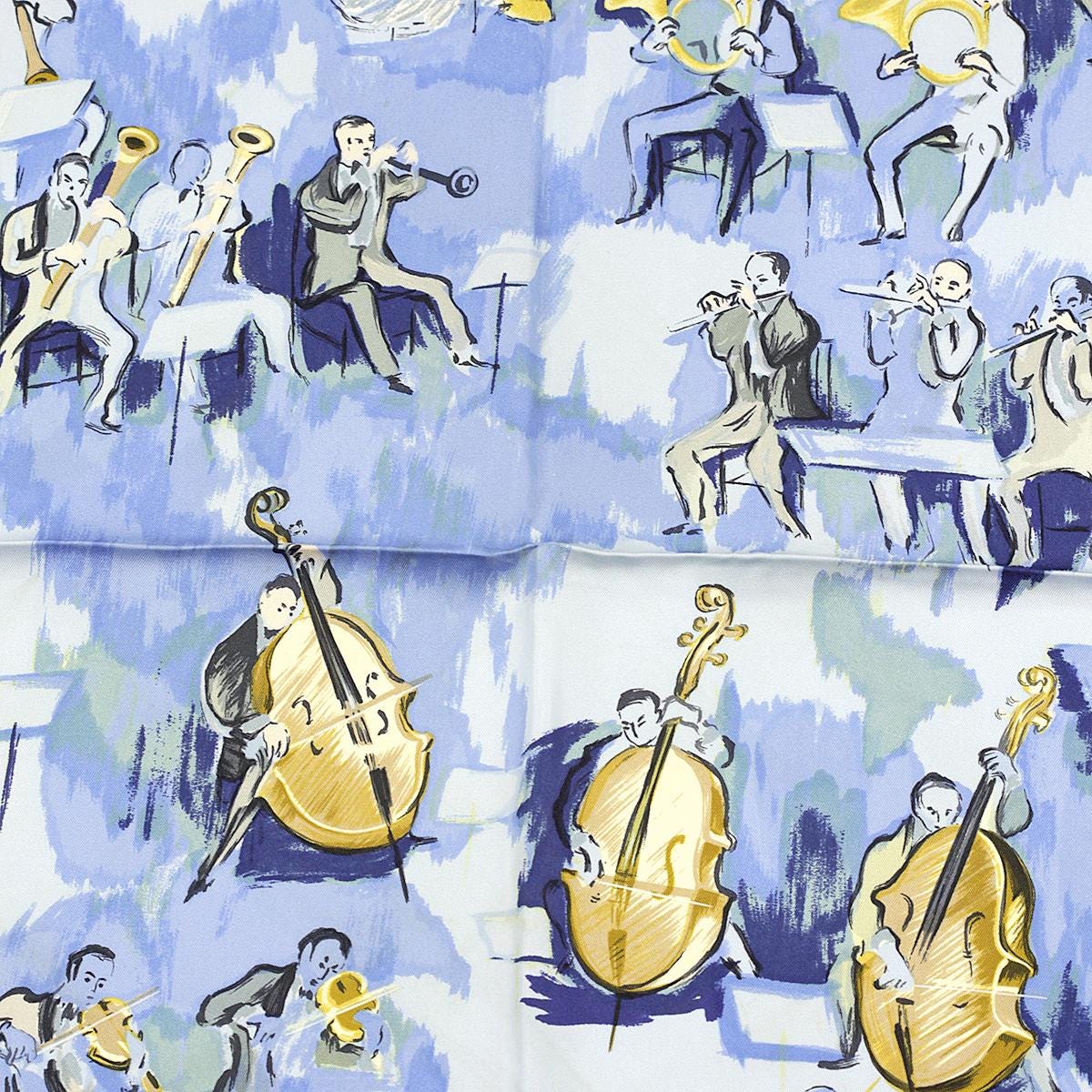 Hermes Scarf "Concerto" by Jean-Louis Clerc 90cm Silk | Carre Foulard