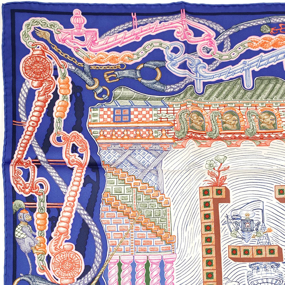 Hermes Scarf "Super Silk Quest" by Elias Kafouros 90cm Silk | Carre Foulard