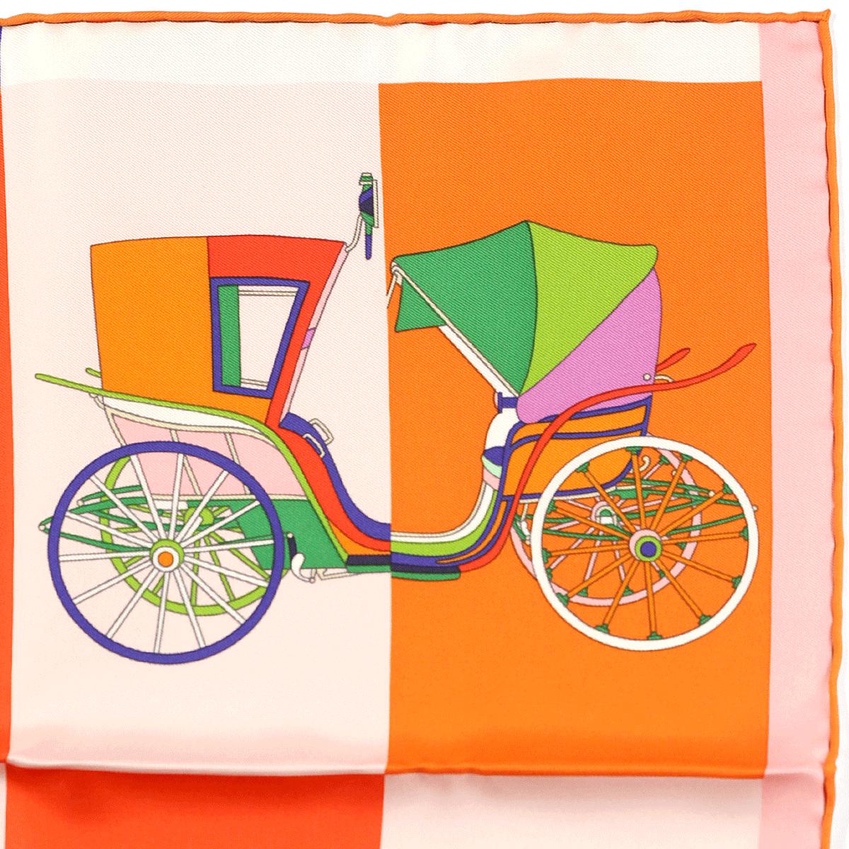 Hermes Scarf 45cm "Voitures Exquises" by Jan Bajtlik Silk Gavroche