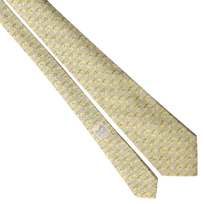 Hermes Men's Silk Tie Zebras Pattern 7110 | Necktie Cravate