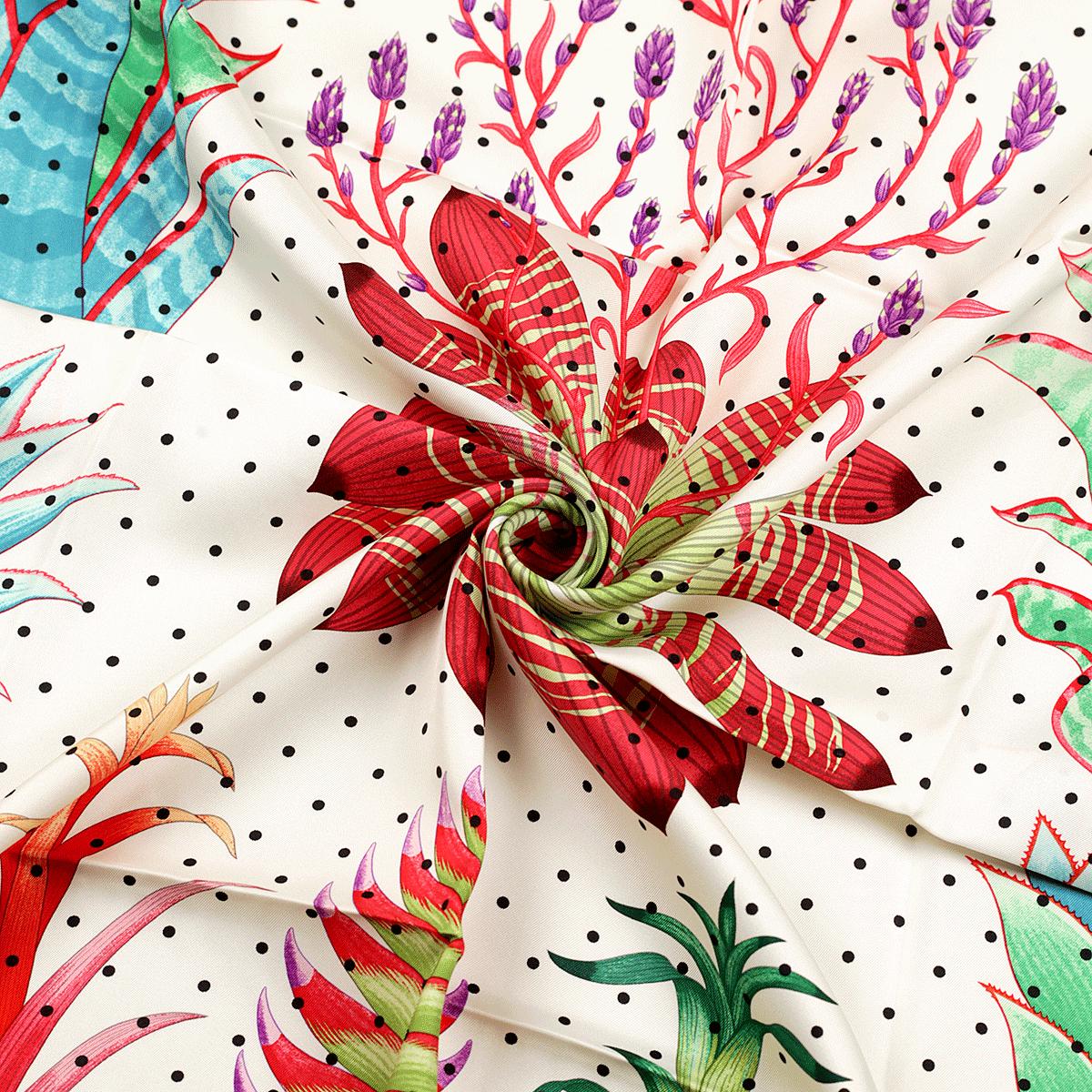 Hermes Scarf "Index Bromeliaceae" by Katie Scott 90cm Silk | Carre Foulard