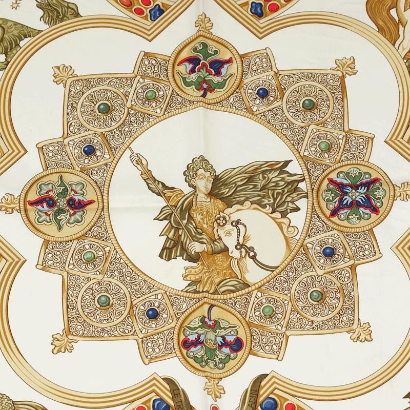 Hermes Scarf "Le Triomphe du Paladin" by Julia Abadie 90cm Silk | Carre