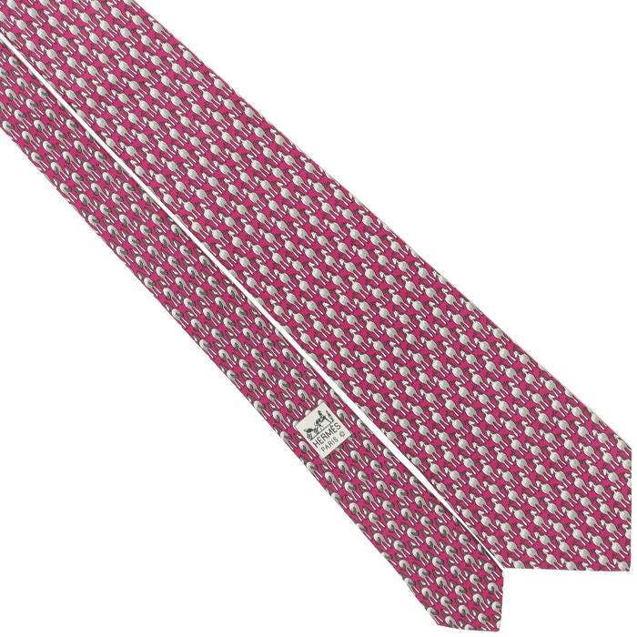 Hermes Men's Silk Tie Whimsical Horses Pattern 5414 | Necktie Cravate