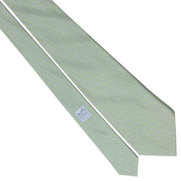 Hermes Men's Silk Tie Geometric H Pattern 5263 | Necktie Cravate