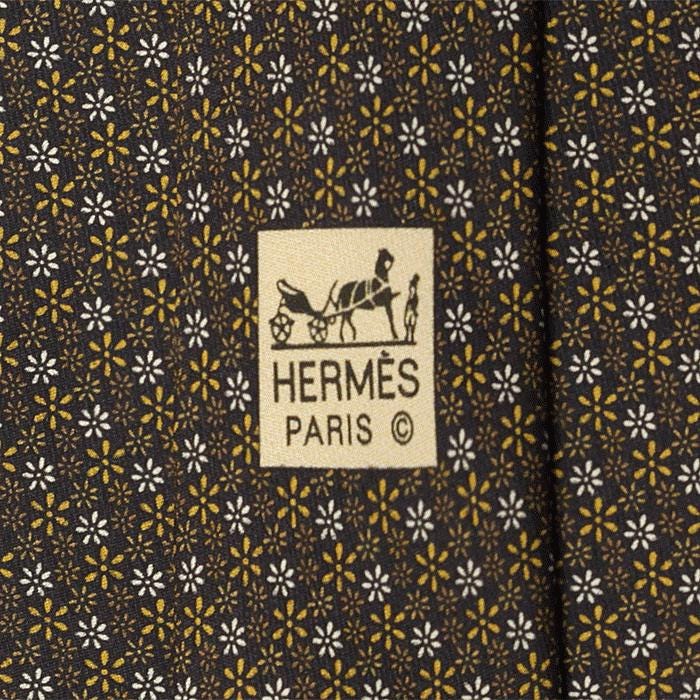 Hermes Men's Silk Tie Floral Pattern 5545 | Necktie Cravate