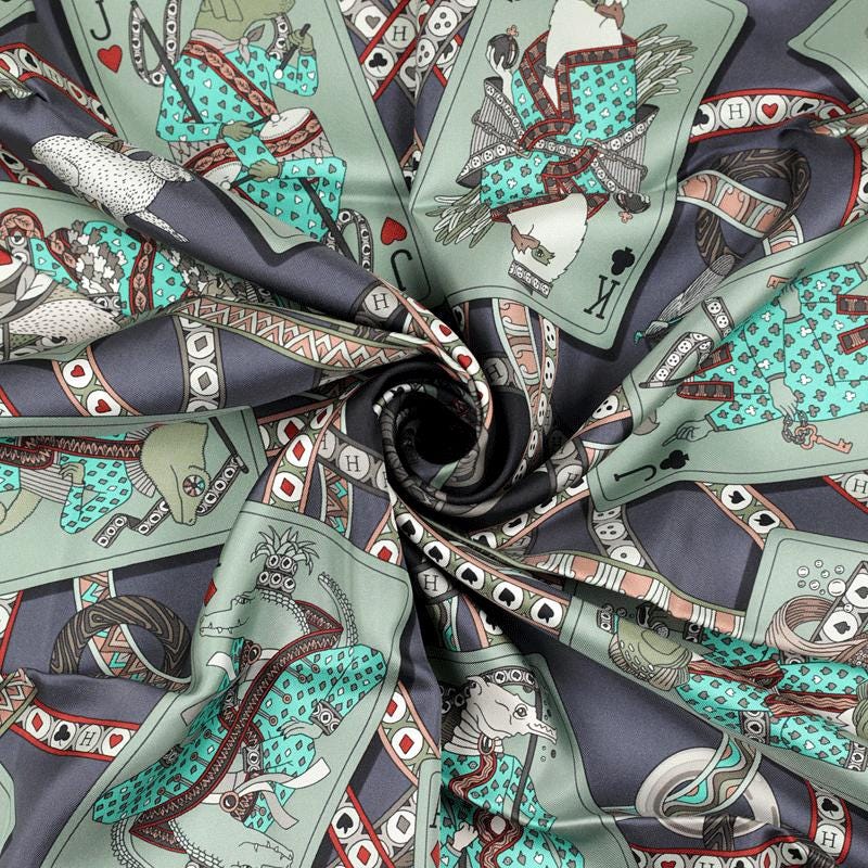 Hermes Scarf "Dame de Coeur" by Pierre Marie 90cm Silk | Carre Foulard