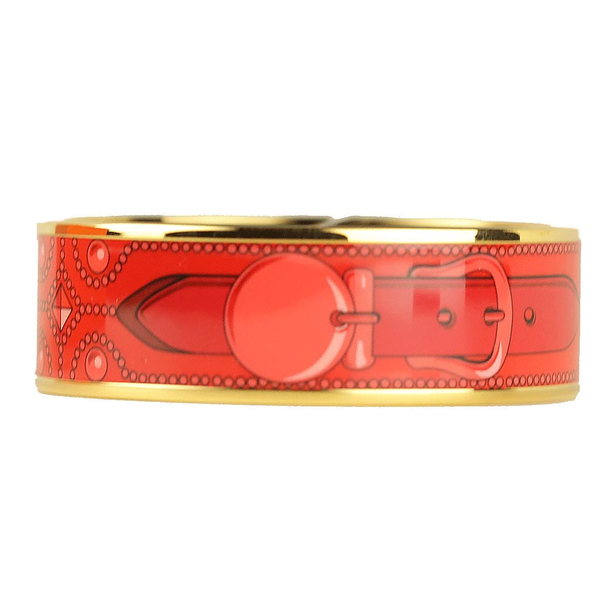 Hermes Bracelet 65 Wide Gold Enamel | Bangle GHW