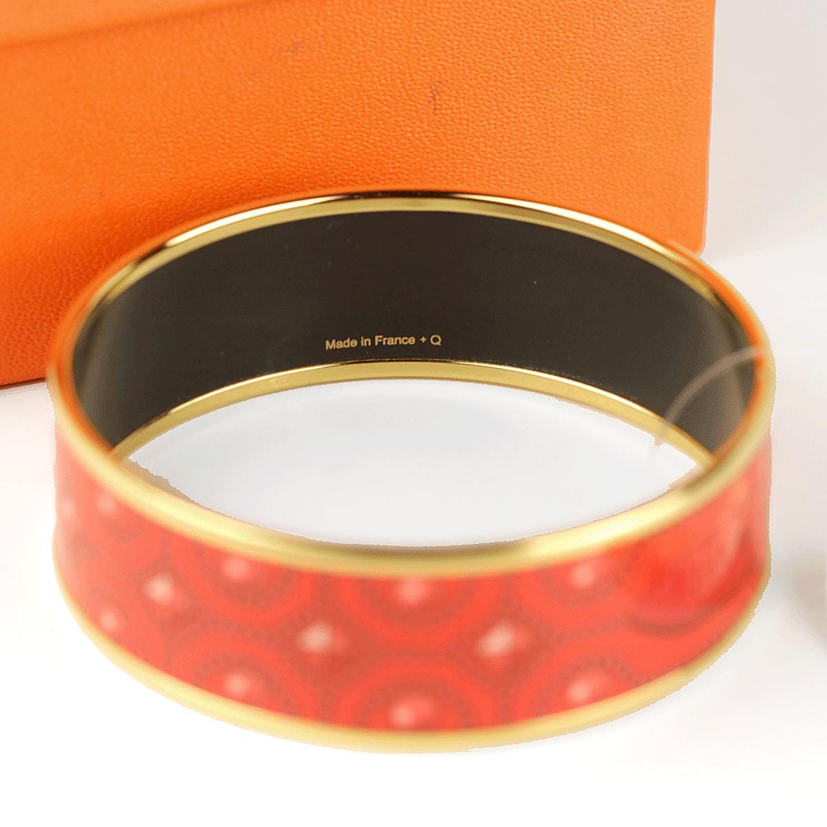 Hermes Bracelet 65 Wide Gold Enamel | Bangle GHW