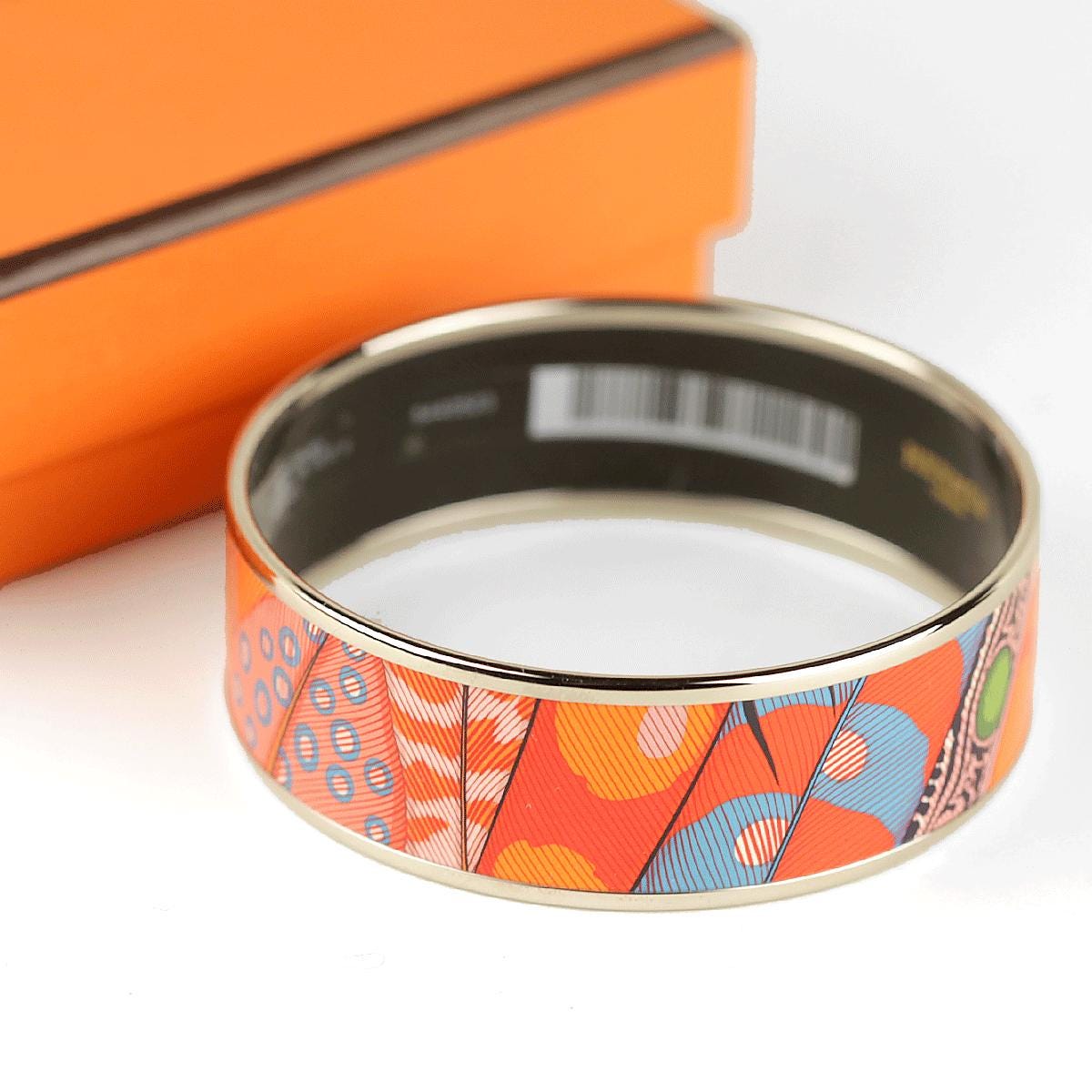 Hermes Bracelet 65 Wide Enamel Palladium Silver | Bangle SHW