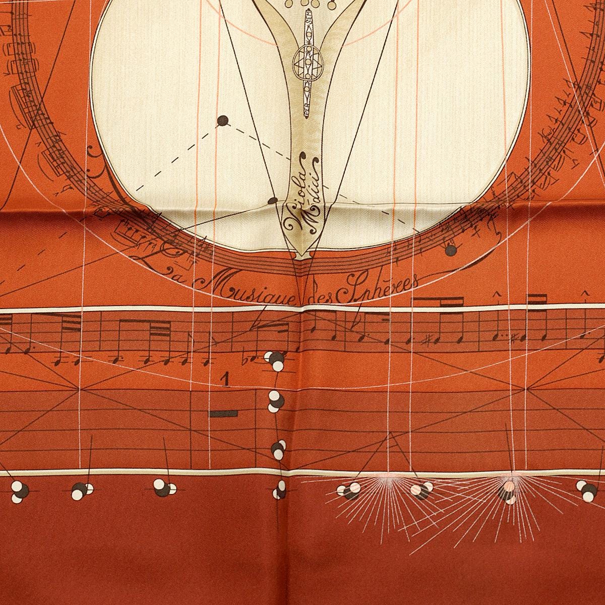 Hermes Scarf "La Musique des Spheres" by Zoe Pauwels 90cm Silk