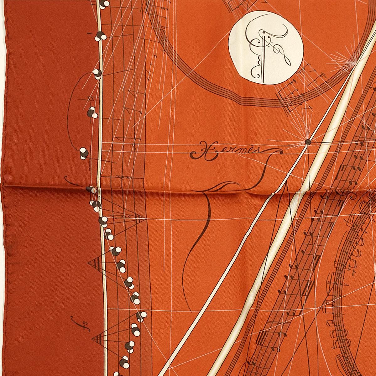 Hermes Scarf "La Musique des Spheres" by Zoe Pauwels 90cm Silk