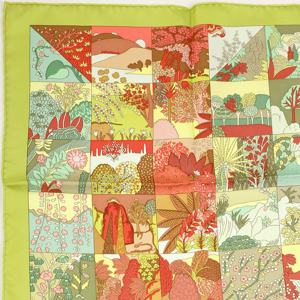 Hermes Scarf "Tout en Quilt" by Caty Latham 90cm Silk | Carre Foulard