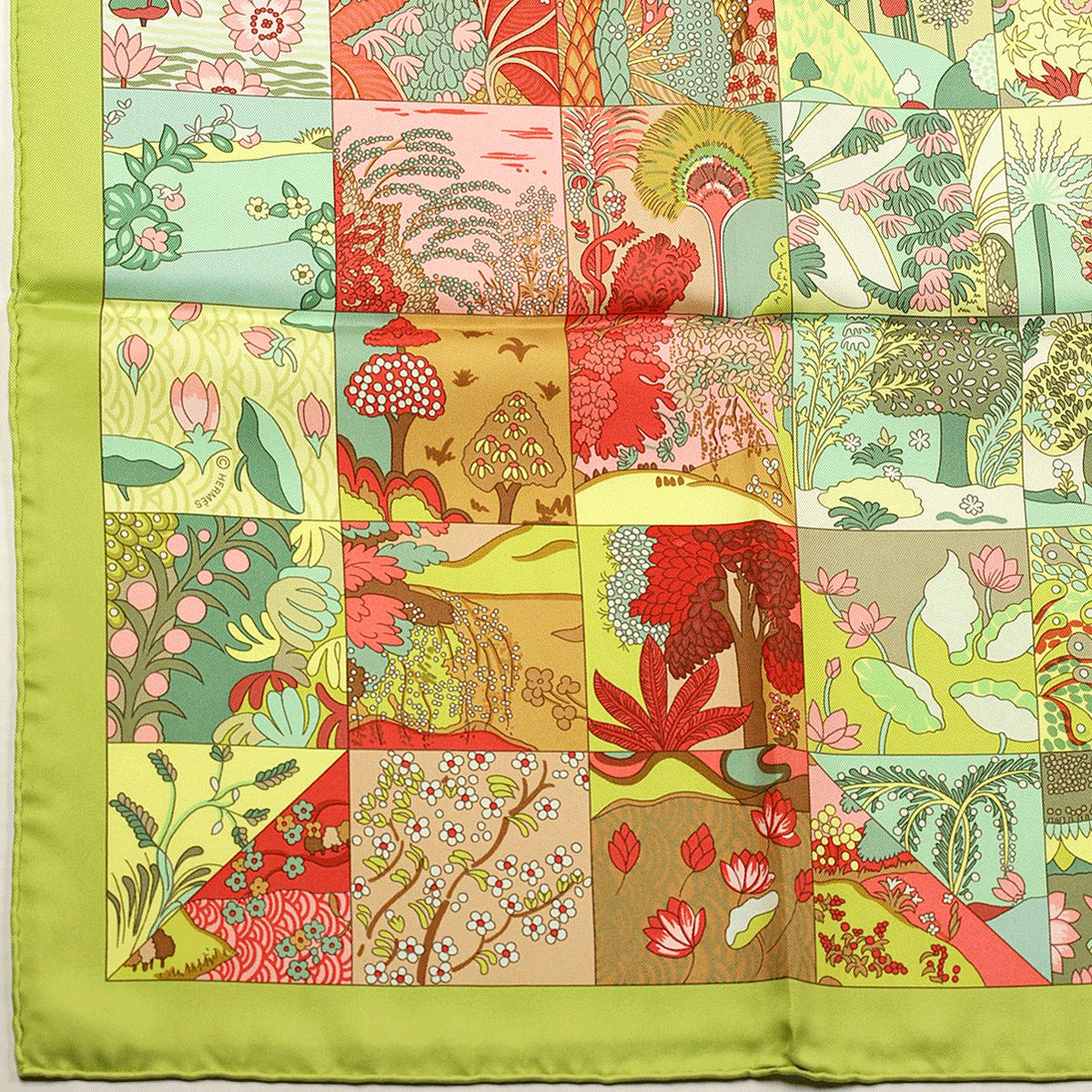 Hermes Scarf "Tout en Quilt" by Caty Latham 90cm Silk | Carre Foulard