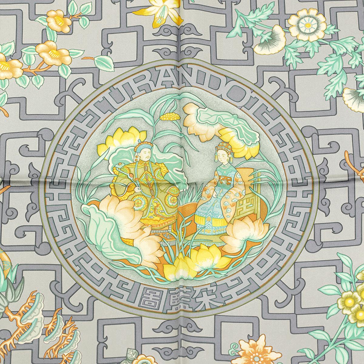 Hermes Scarf "Turandot" by Natsuno Hidaka 90cm Silk | Grail