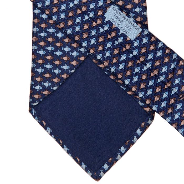 Hermes Men's Silk Tie Fish Pattern 7862 | Necktie Cravate